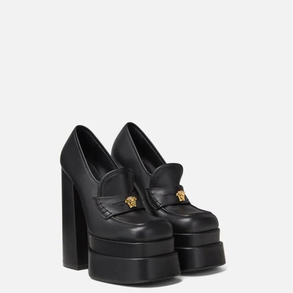 Versace Shoes - VERSACE AEVITAS PLATFORM LOAFERS IT 39
